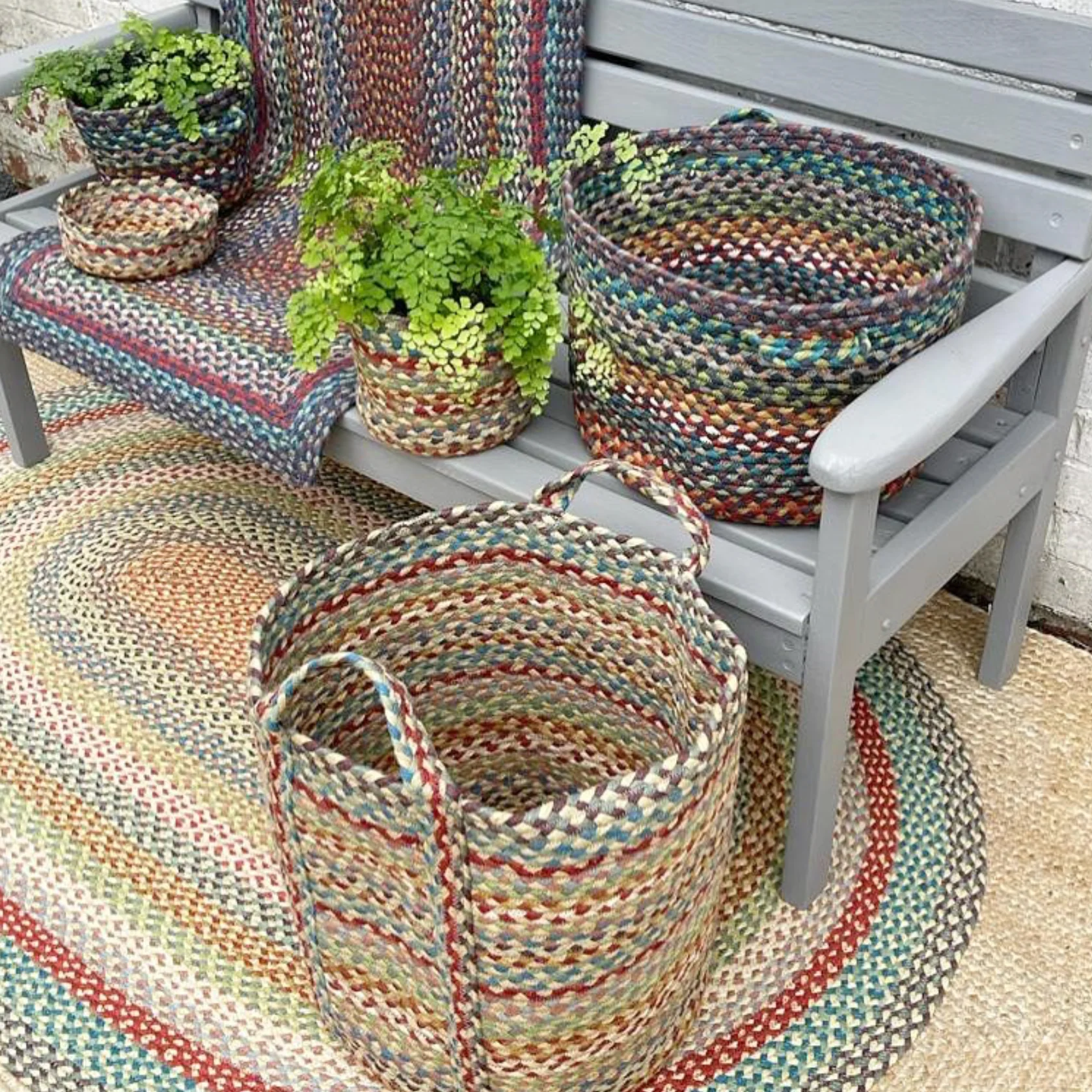 The Braided Rug Company Oval Jute Rug, Carnival - Image 7