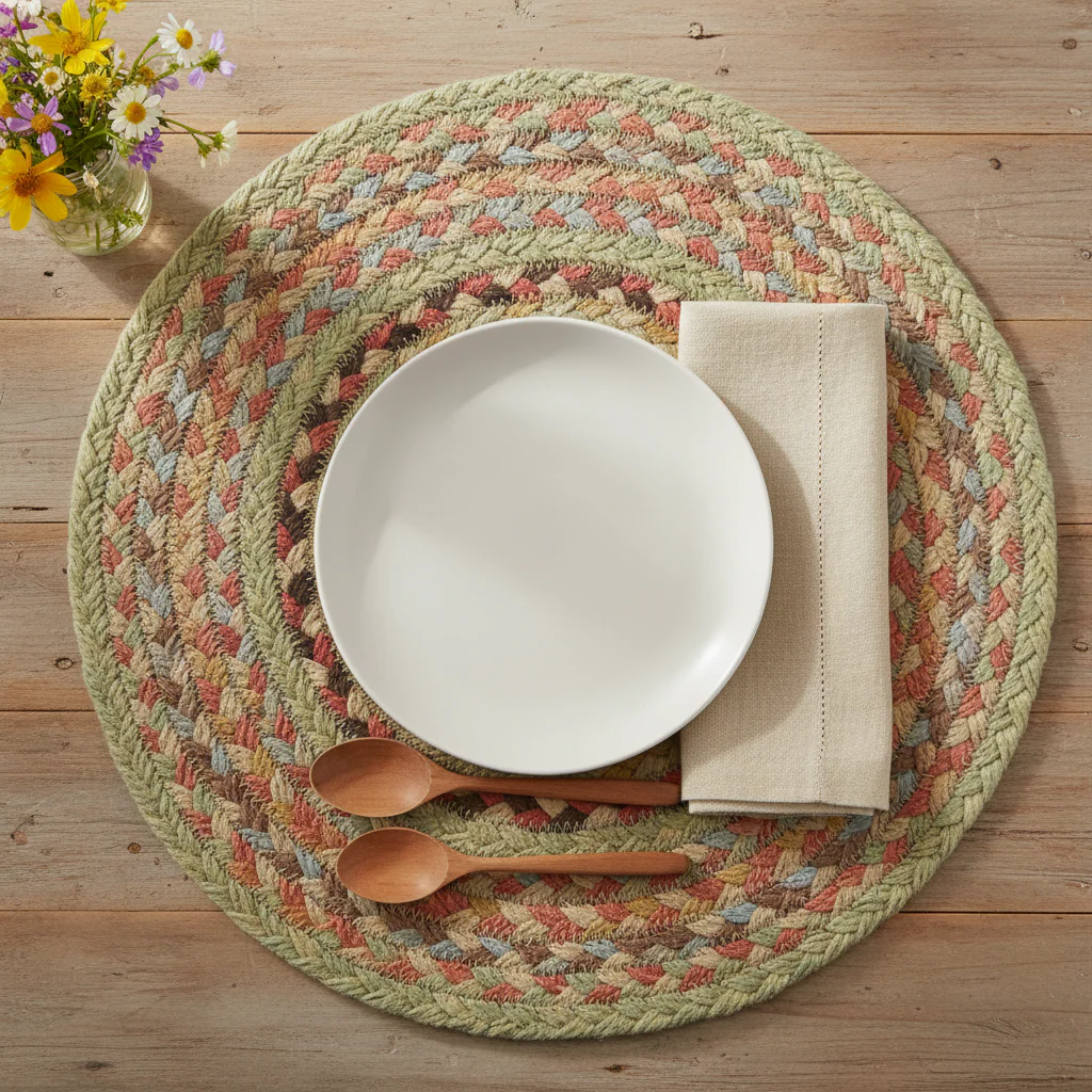 The Braided Rug Company Jute placemats, Pampas (Set Of 6) - Image 4