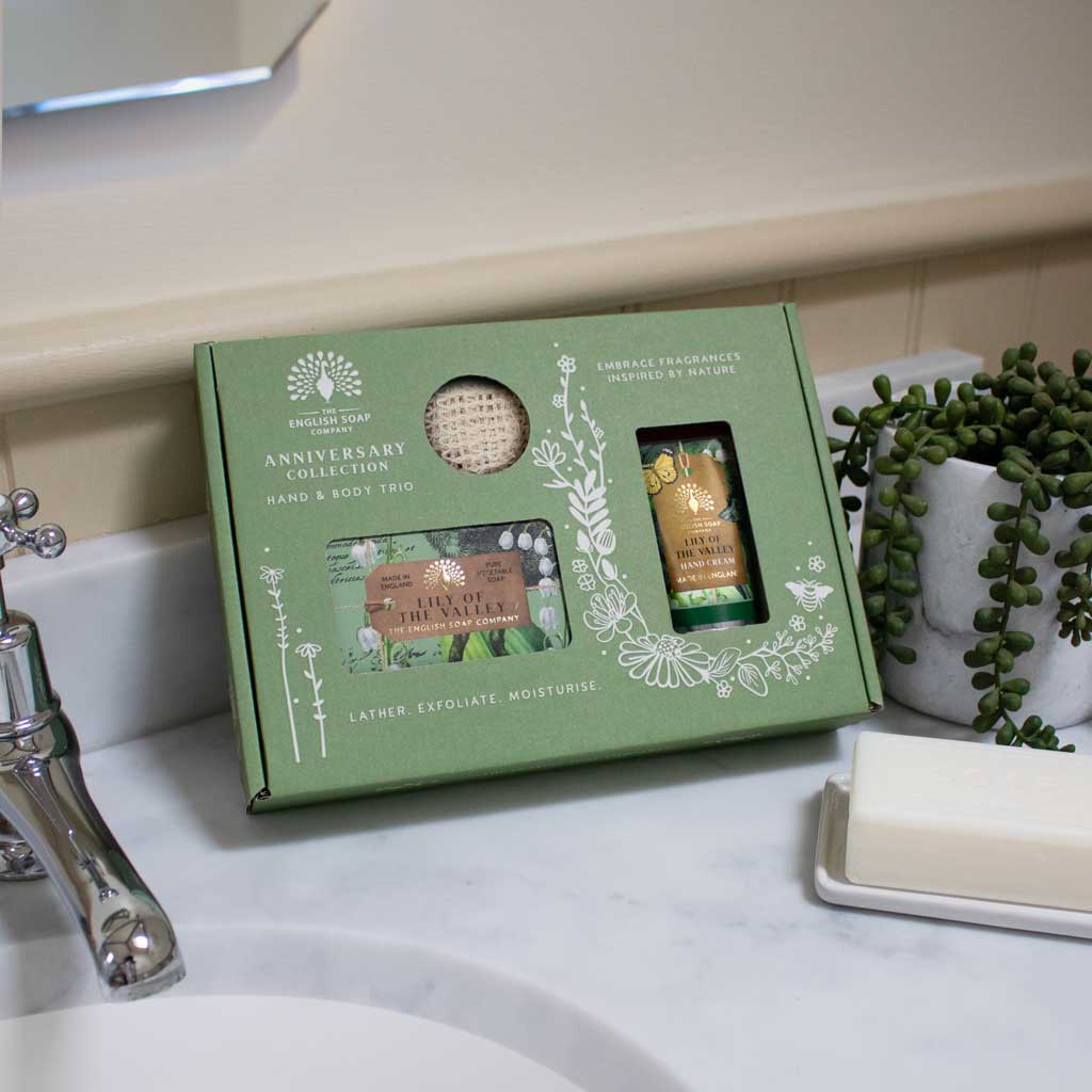 The English Soap Company Anniversary, Lily of the Valley Soap & Hand Cream Gift Set - Image 4