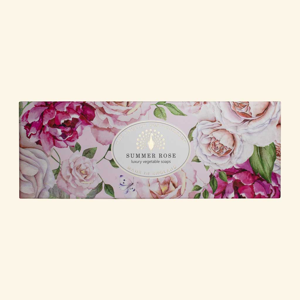 The English Soap Company Heritage Collection, Summer Rose  (Triple Soap Gift Box)