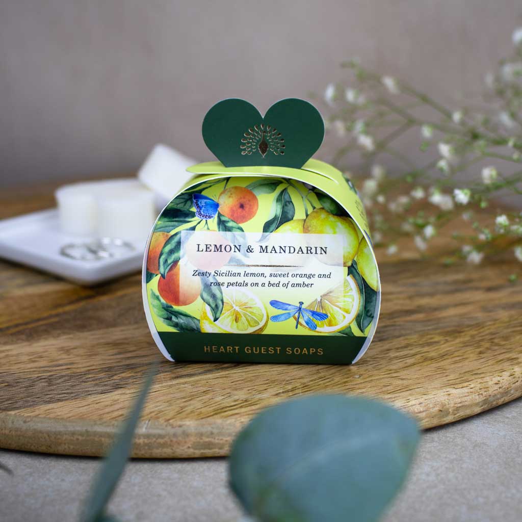 The English Soap Company Signature,Lemon & Mandarin Mini Heart Soaps - Image 5