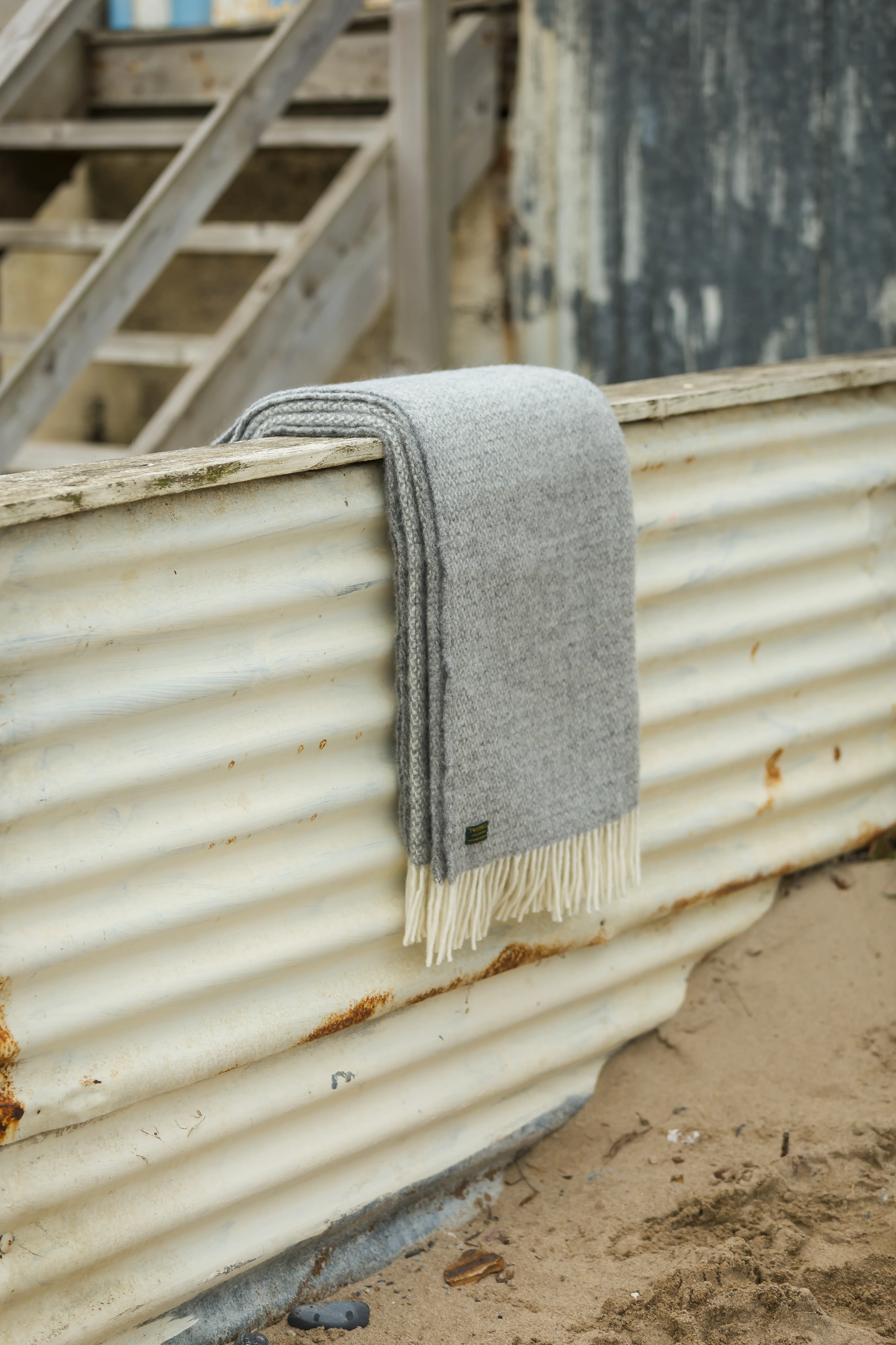 Tweedmill Illusion Pure New Wool Throw, Grey - Image 4