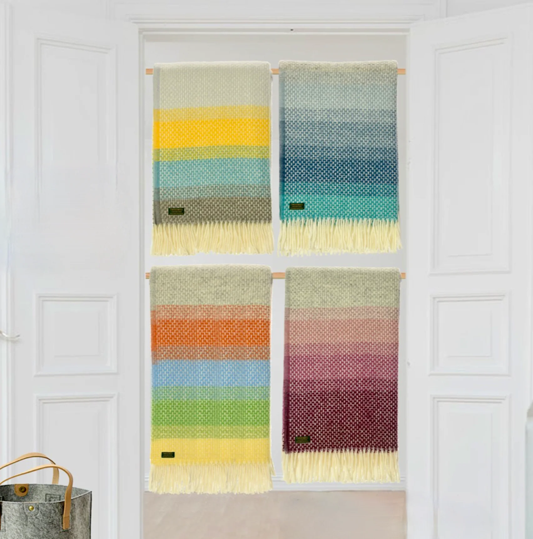 Tweedmill Ombre Pure New Wool Throw, Tidal - Image 6