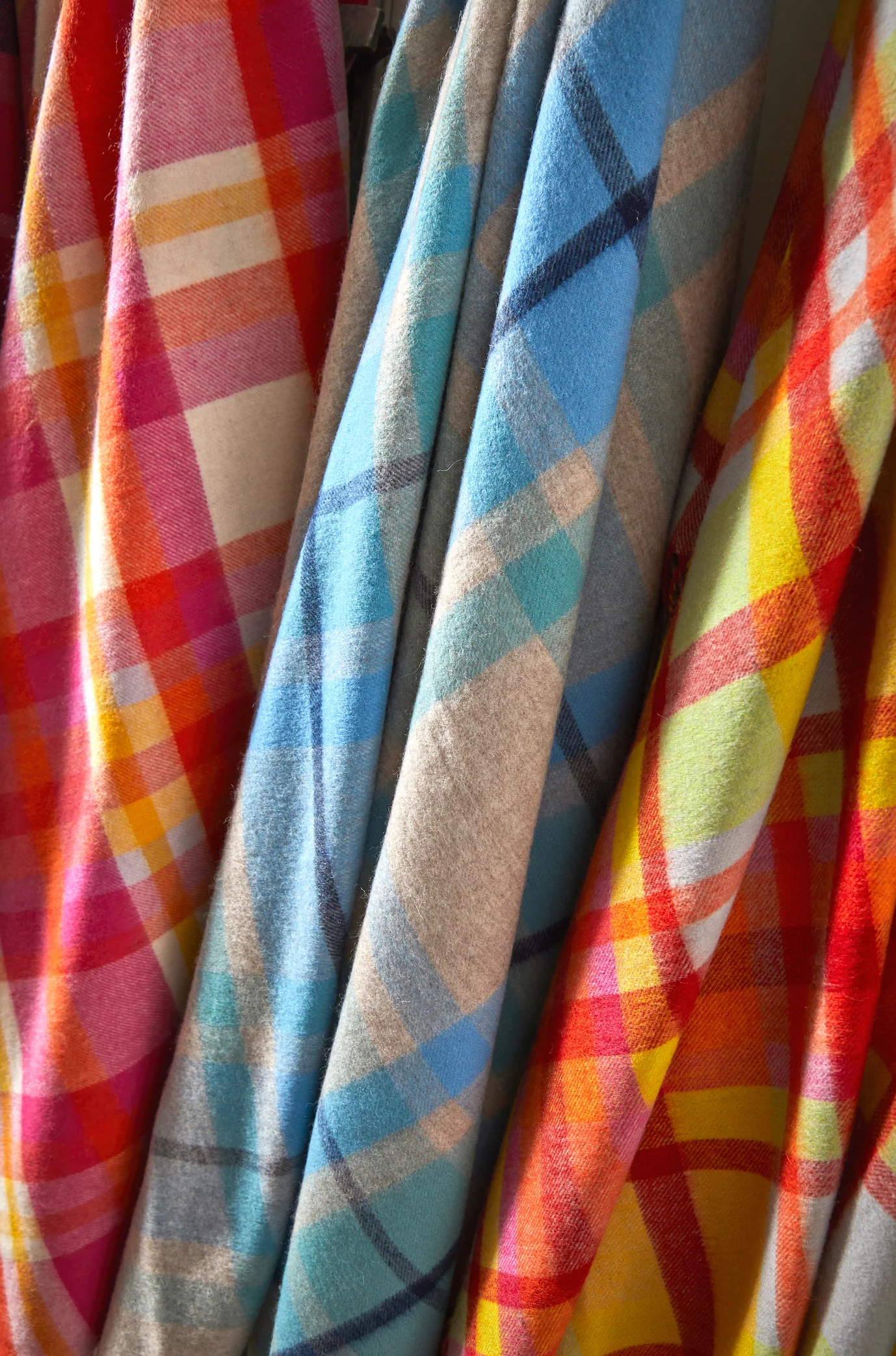 Tweedmill Lambswool Throw, Bright Check, Jolly - Image 5