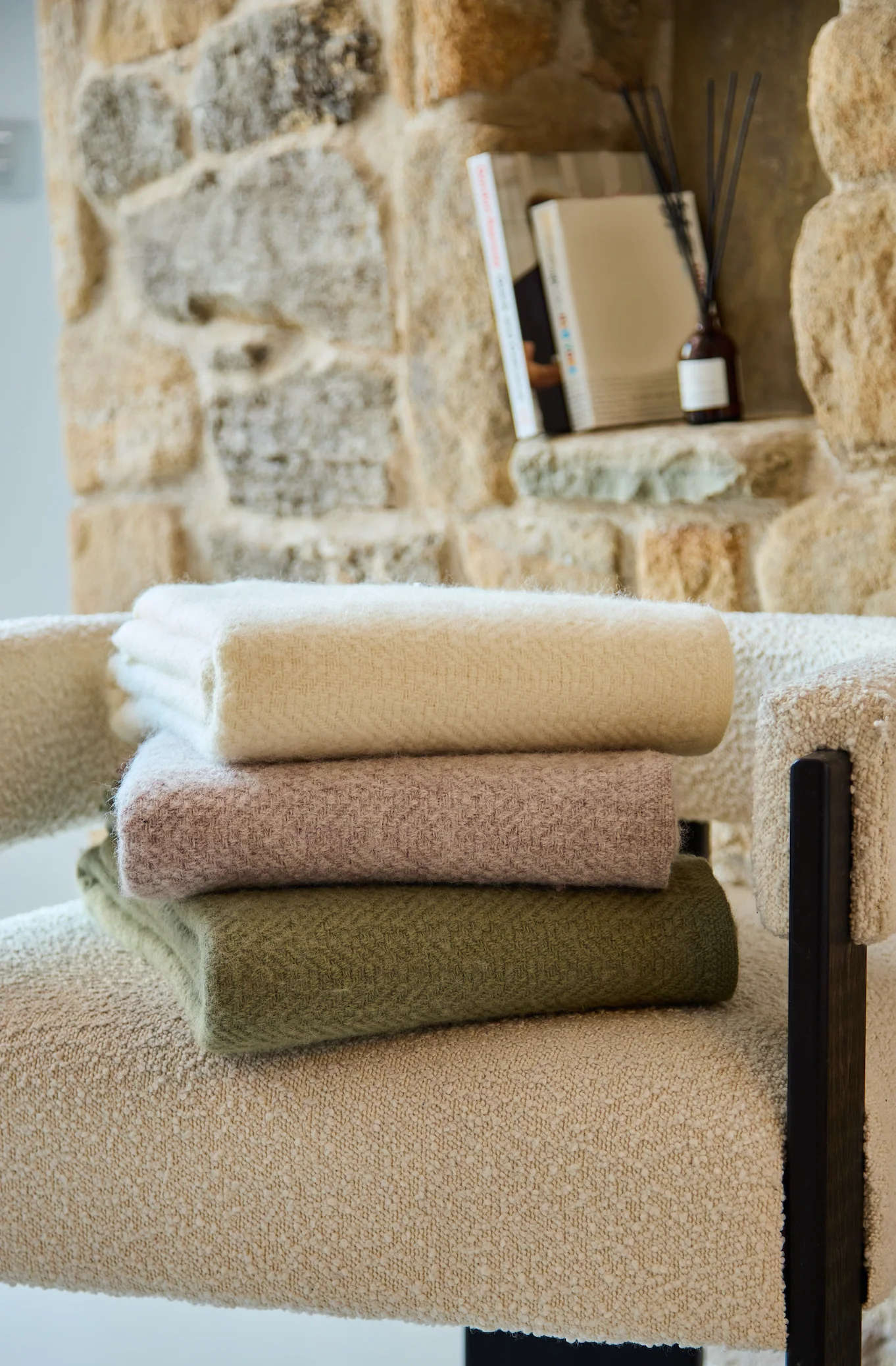 Tweedmill Moorland Pure New Wool Throw, Cream - Image 5