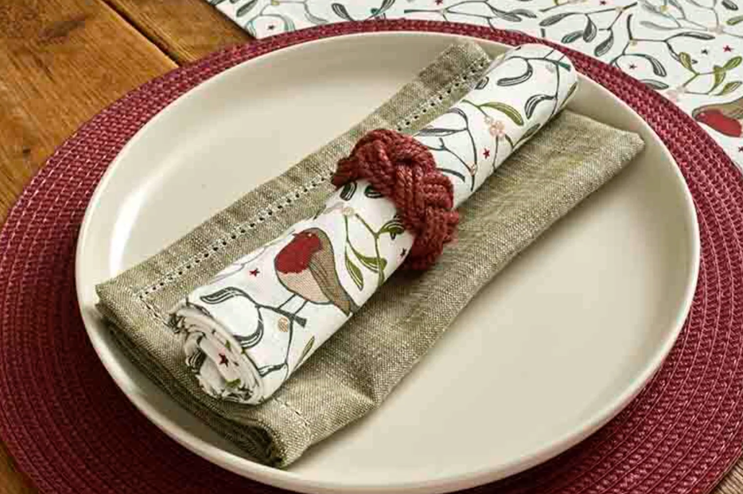 Walton & Co Jute Napkin Ring, Conker - Image 4