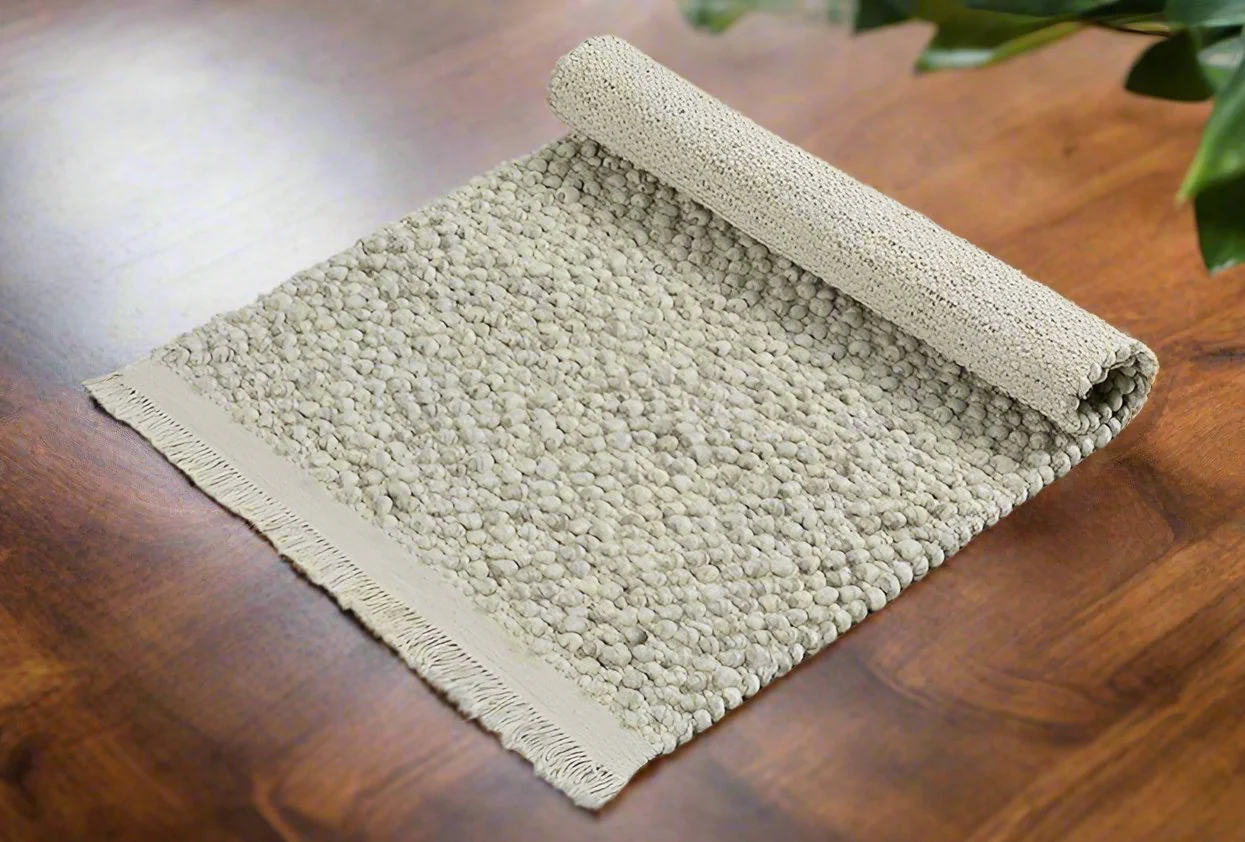 Walton & Co Pebble Wool Rug, Marl Grey - Image 2