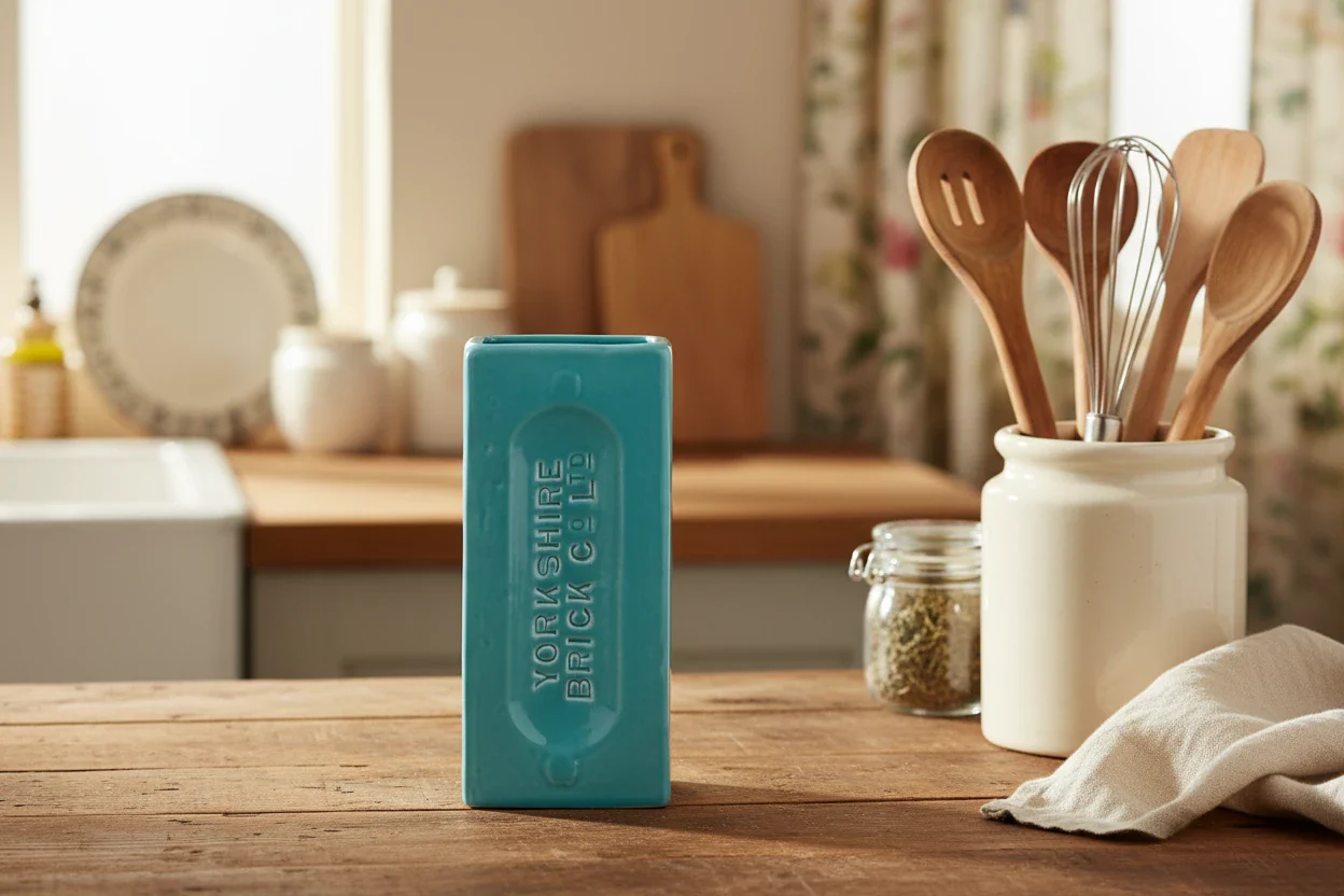 Yorkshire Brick Vase, Turquoise - Image 4