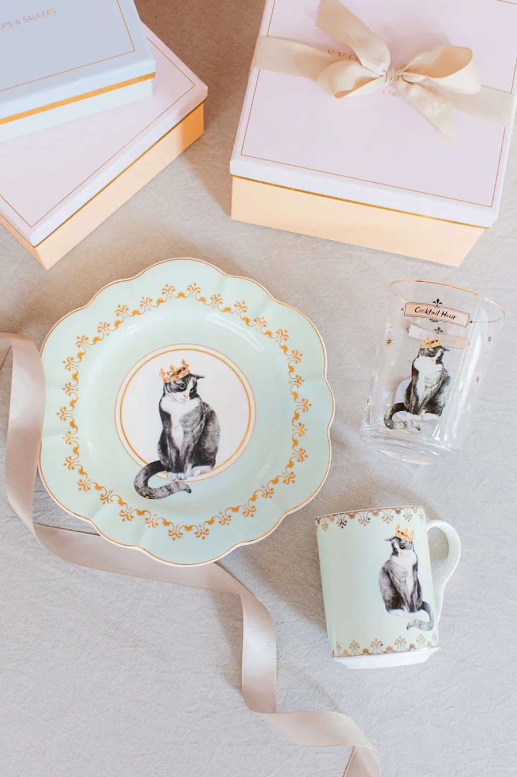 Yvonne Ellen Best Of British Sandwich Plate, Cat - Image 4