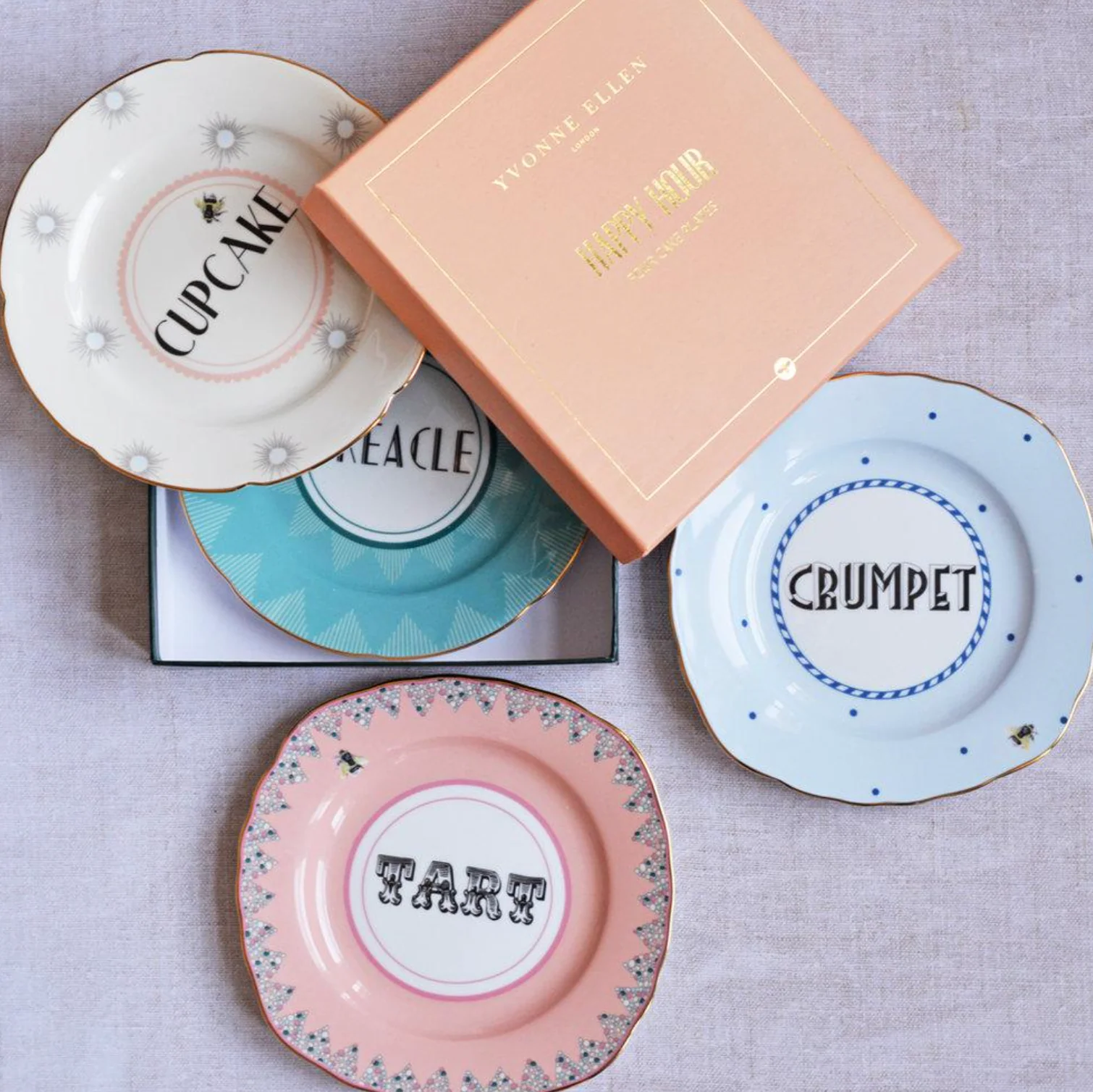Yvonne Ellen Cheeky Tea Plates, Set Of 4 - Image 3
