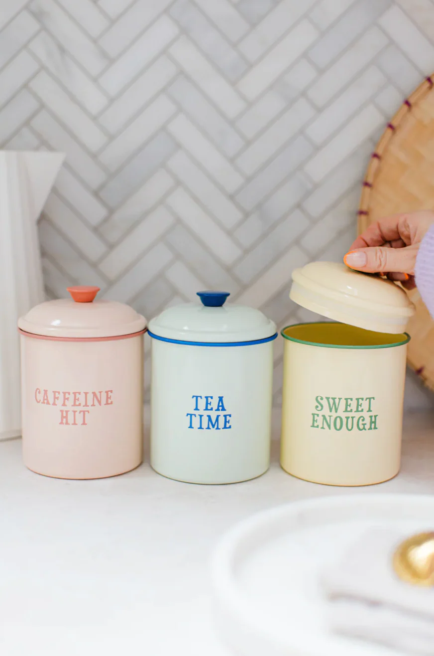 Yvonne Ellen Enamel Coffee Storage Canister - Image 4