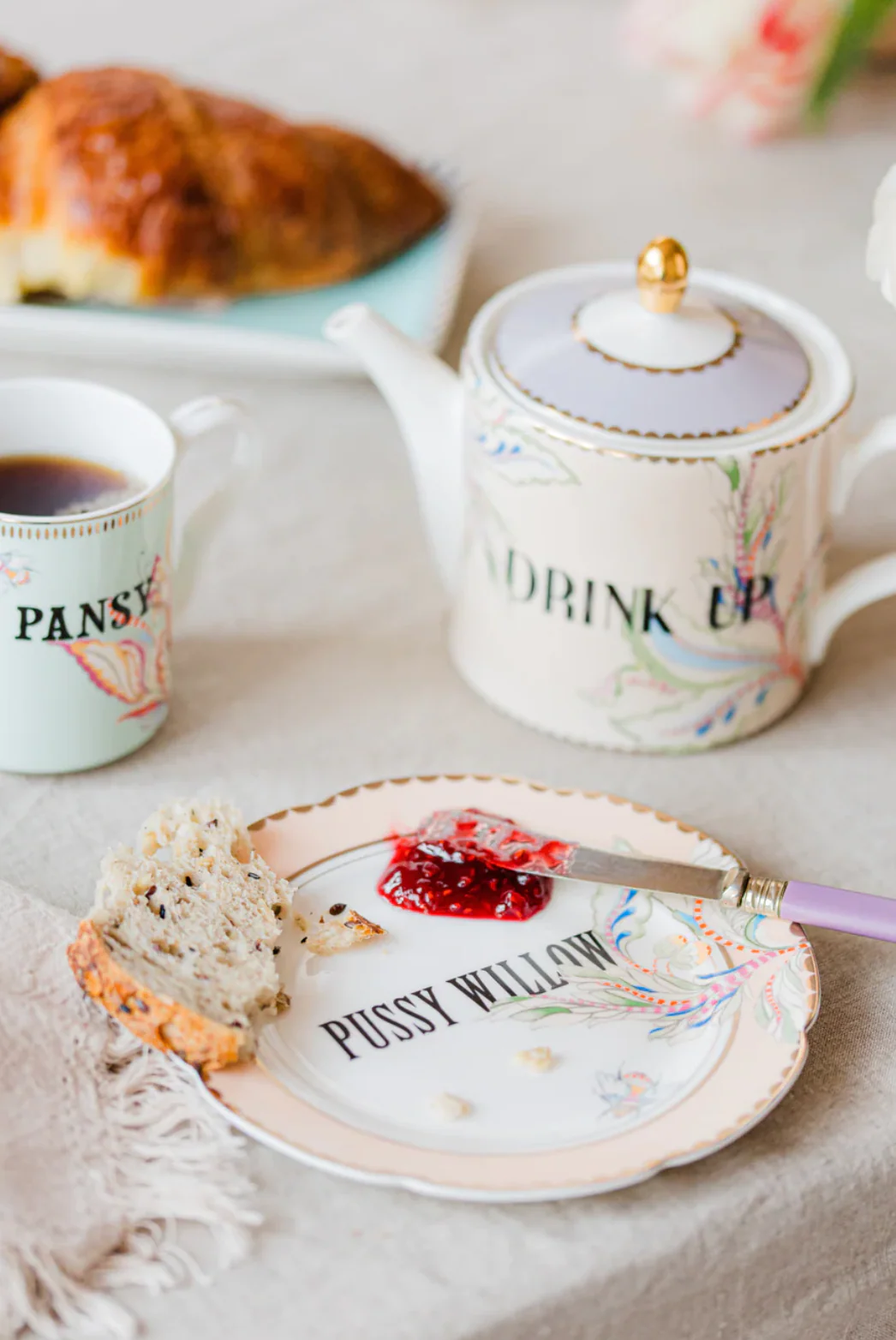 Yvonne Ellen Floral Tea Plates, Set Of 4 - Image 4