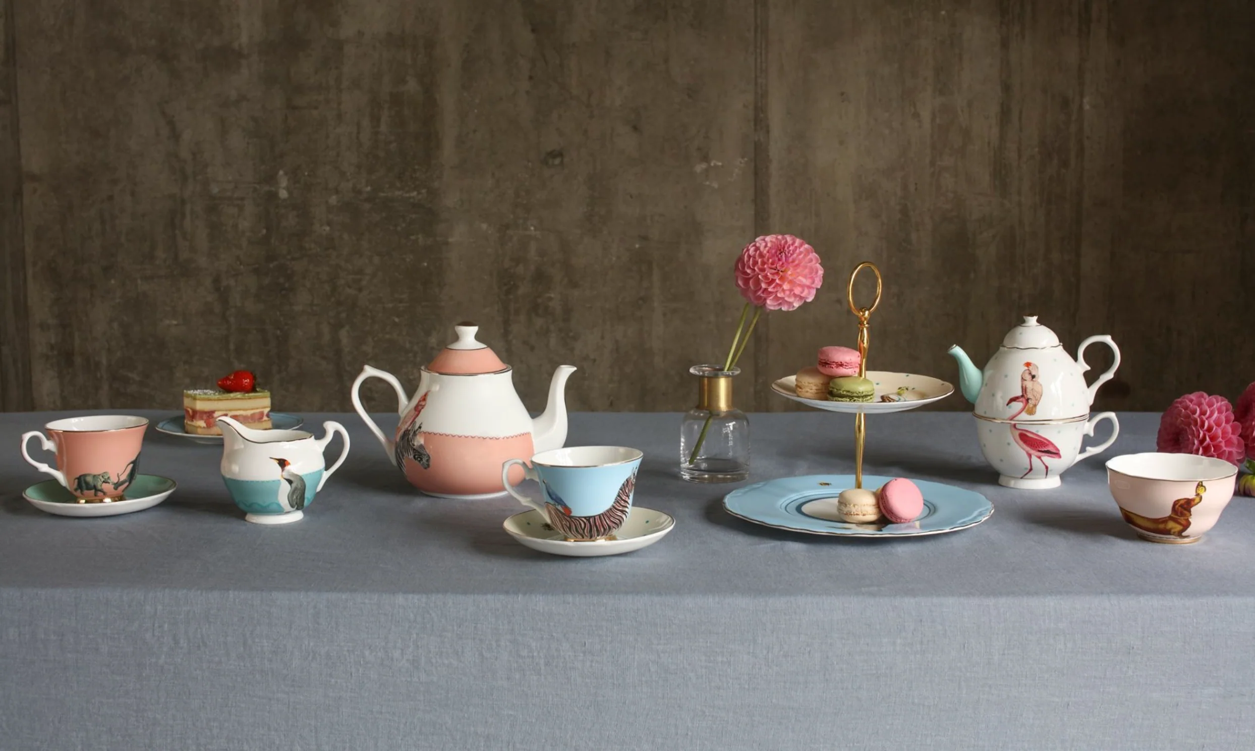 Yvonne Ellen Tea For One Set, Flamingo - Image 8